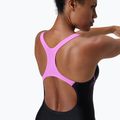 Дамски цял бански костюм Speedo Medley Logo Medalist neon violet 10