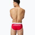 Speedo Jetstream Retro Logo Brief високорискови червени бански за мъже 3