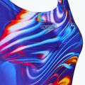 Дамски цял бански костюм Speedo Placement Digital Powerback molten blend/cobalt pop 3