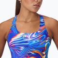 Дамски цял бански костюм Speedo Placement Digital Powerback molten blend/cobalt pop 5
