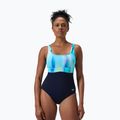 Дамски цял костюм за плуване Speedo Shaping Contour Eclipse Printed true navy/berry 5