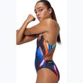 Дамски цял бански костюм Speedo Allover Digital Leaderback lava blur/speedo black 6