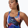 Дамски цял бански костюм Speedo Allover Digital Leaderback lava blur/speedo black 7