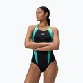 Дамски цял костюм за плуване Speedo Placement Laneback turquoise gem
