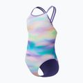 Детски цял бански костюм Speedo Printed Twinstrap purple fog 3