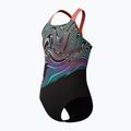 Детски цял бански костюм Speedo Digital Placement Powerback neon coral 3