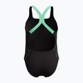 Детски цял бански костюм Speedo Allover Pwerbackback black/alfalfa green 2