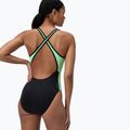 Дамски цял бански костюм Speedo High Neck Splice Cross Back turquoise gem 3