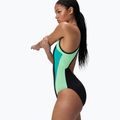 Дамски цял бански костюм Speedo High Neck Splice Cross Back turquoise gem 4