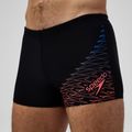 Мъжки боксерки за плуване Speedo Medley Logo Aquashort black/neon coral 5