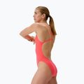 Дамски цял бански костюм Speedo FL Solid V-Back neon coral 3