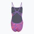 Дамски цял бански костюм Speedo FL Printed Web Back coral cluster/indigo glow 2