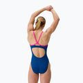 Дамски цял бански костюм Speedo FL Solid Flyback 2.0 aegean denim/flare pink 2