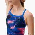 Дамски цял бански костюм Speedo FL Printed Turnback electro static/lagoon blue 4