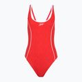 Дамски цял бански костюм Speedo Texture Bound Scoop high risk red/bright white