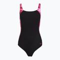Дамски цял костюм за плуване Speedo Shaping LunaLustre Printed anthracite/ruby