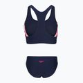 Дамски цял костюм за плуване Speedo Colourblock Splice 2.0 peacoat/pink 2