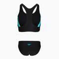 Дамски цял костюм за плуване Speedo Colourblock Splice 2.0 anthracite/mayanblue 2