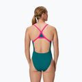 Дамски цял бански костюм Speedo Solid Turnback peacock 2