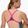 Дамски цял бански костюм Speedo Solid Turnback peacock 4