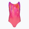 Детски цял бански костюм Speedo Print Pulseback розов/неонов виолетов