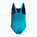 Детски цял бански костюм Speedo Hyperboom Butterfly Back mayan blue/margarita pink 2
