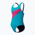 Детски цял бански костюм Speedo Hyperboom Butterfly Back mayan blue/margarita pink 3