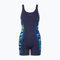 Дамски цял костюм за плуване Speedo Hyperboom Splice Muscleback Legsuit peacoat/sapphire