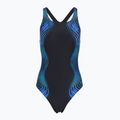 Дамски цял костюм за плуване Speedo Print Medalist anthracite