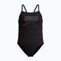 Детски цял бански Speedo Endurance+ Logo Thinstrap anthracite