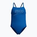 Детски цял бански костюм Speedo Endurance+ Logo Thinstrap turkish sea