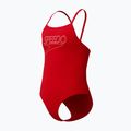 Детски цял бански Speedo Endurance+ Logo Thinstrap high risk red 3