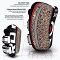 RDX T3 Muay Thai Training Shield Kick Pads бяло/черно 5