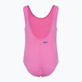 Детски бански костюм от една част Nike Multi Logo U-Back, игрив, розов 2