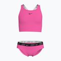 Детски бански от две части Nike Logo Tape Crossback Midkini хипер розово