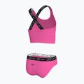 Детски бански от две части Nike Logo Tape Crossback Midkini хипер розово 2