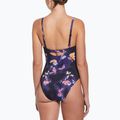 Nike Floral Blur V-Neck дамски бански от една част черен 3