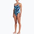 Дамски цял бански костюм Nike Poppy Print V-Neck midnight navy 2