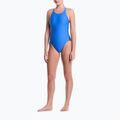 Дамски цял бански костюм Nike Logo Tape Fastback blue crystal 2