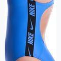 Дамски цял бански костюм Nike Logo Tape Fastback blue crystal 5