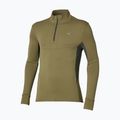 Мъжки суитшърт за бягане Mizuno Active Warmalite Half Zip Long Sleeve Top martini olive