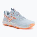 Дамски обувки за волейбол Mizuno Wave Momentum Elite blue finch/white/lava orange
