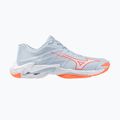 Дамски обувки за волейбол Mizuno Wave Lightning Elite blue finch/white/lava orange