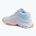 Дамски обувки за волейбол Mizuno Wave Lightning Elite Mid blue finch/whitelava orange 3