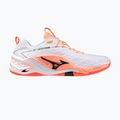 Обувки за хандбал Mizuno Wave Stealth Neo 2.1 white/black/flamingo coral