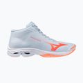 Дамски обувки за волейбол Mizuno Wave Lightning Pro Mid blue finch/lava orange/flamingo coral