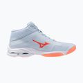 Дамски обувки за волейбол Mizuno Wave Lightning Pro Mid blue finch/lava orange/flamingo coral 2