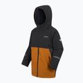 Детско ветроустойчиво яке REGATTA Hillain Warm black/pumpkin spice/ash 11