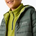 Детско пухено яке REGATTA Hooded Marizion dark forest green/wild lime 10