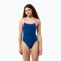 Дамски цял костюм за плуване Speedo Solid Turnback denim teal